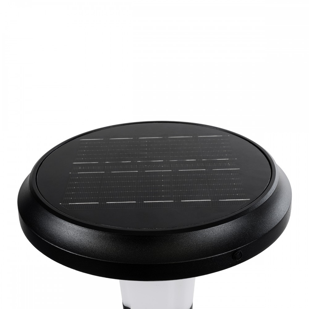 GloboStar® WHISPER 90535 Αυτόνομο Ηλιακό Φωτιστικό Κήπου - Κολωνάκι Αρχιτεκτονικού Φωτισμού Εξωτερικού Χώρου LED 10W 330lm 120° με Ενσωματωμένο Φωτοβολταϊκό Panel 6V 2W & Επαναφορτιζόμενη Μπαταρία Li-ion 3.2V 1800mAh με Αισθητήρα Ημέρας-Νύχτας - Αδιάβ