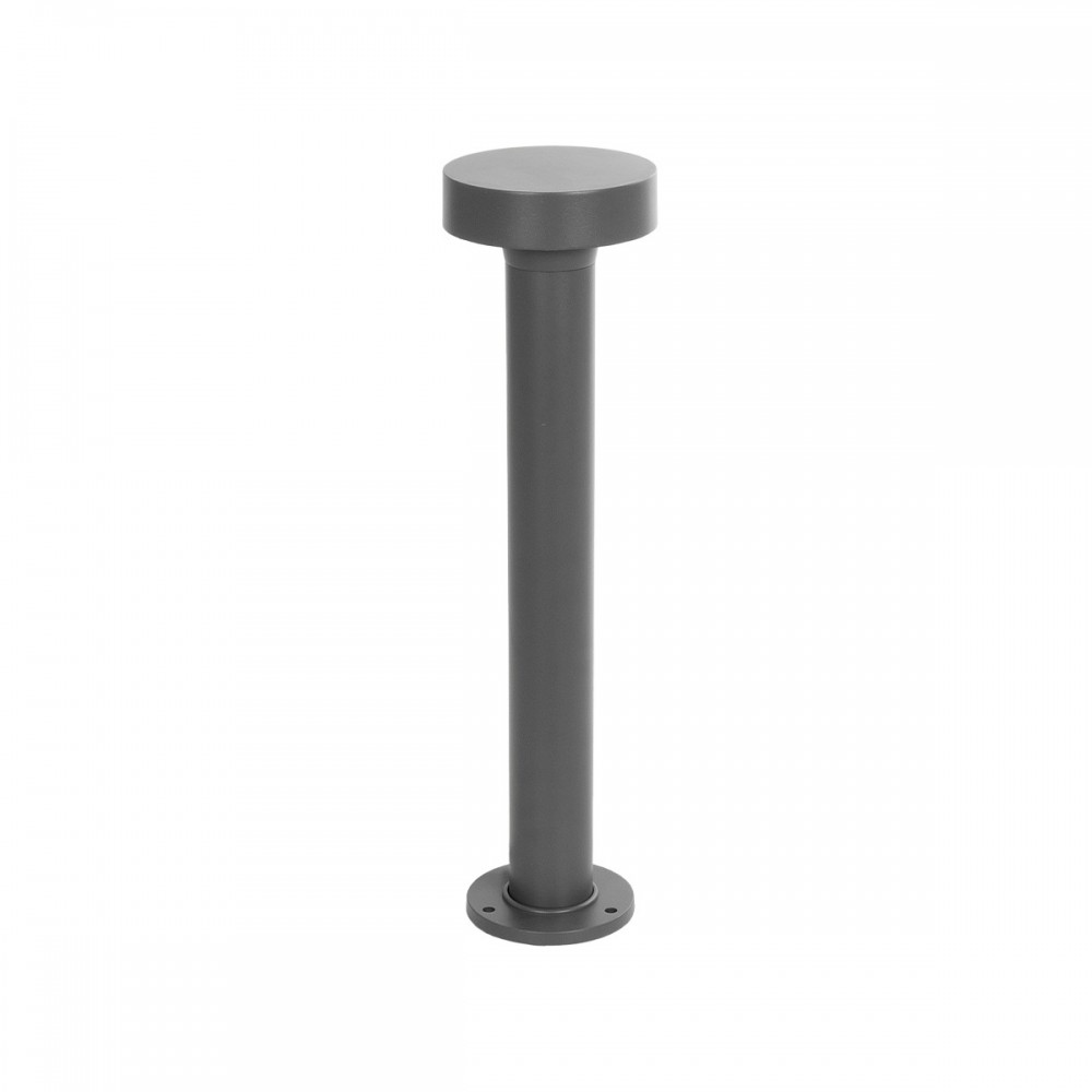 GLOBOSTAR® KIPASIO 90540 Φωτιστικό Κολωνάκι Κήπου LED 15W 1500lm 60° AC 220-240V Αδιάβροχο IP65 Θερμό Λευκό 2700K - Γκρι Ανθρακί - Μ15 x Π15 x Υ58cm - 3 Χρόνια Εγγύηση