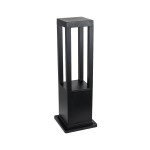 GloboStar® HONEYBEE 90541 Φωτιστικό Κήπου - Κολωνάκι Αρχιτεκτονικού Φωτισμού Εξωτερικού Χώρου LED 15W 1500lm 120° AC 220-240V - Αδιάβροχο IP65 - Σώμα Αλουμινίου & ABS - Μ20 x Π20 x Υ60cm - Θερμό Λευκό 2700K - Μαύρο - 2 Χρόνια Εγγύηση