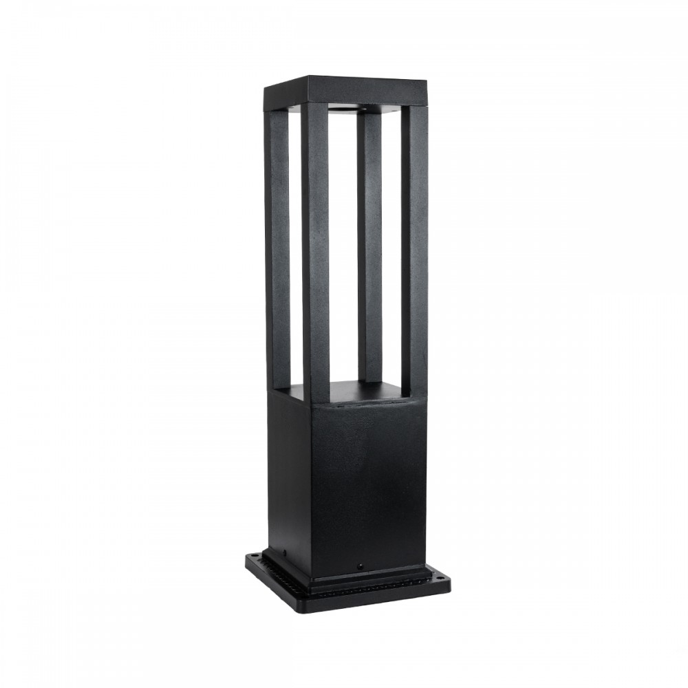 GloboStar® HONEYBEE 90541 Φωτιστικό Κήπου - Κολωνάκι Αρχιτεκτονικού Φωτισμού Εξωτερικού Χώρου LED 15W 1500lm 120° AC 220-240V - Αδιάβροχο IP65 - Σώμα Αλουμινίου & ABS - Μ20 x Π20 x Υ60cm - Θερμό Λευκό 2700K - Μαύρο - 2 Χρόνια Εγγύηση