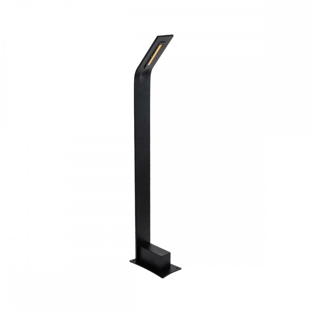 GLOBOSTAR® GREENERY 90544 Φωτιστικό Κολωνάκι Κήπου LED 15W 1500lm 120° AC 220-240V Αδιάβροχο IP65 - Θερμό Λευκό 2700K - Γκρι Ανθρακί - Μ8 x Π15 x Υ70cm - 3 Χρόνια Εγγύηση