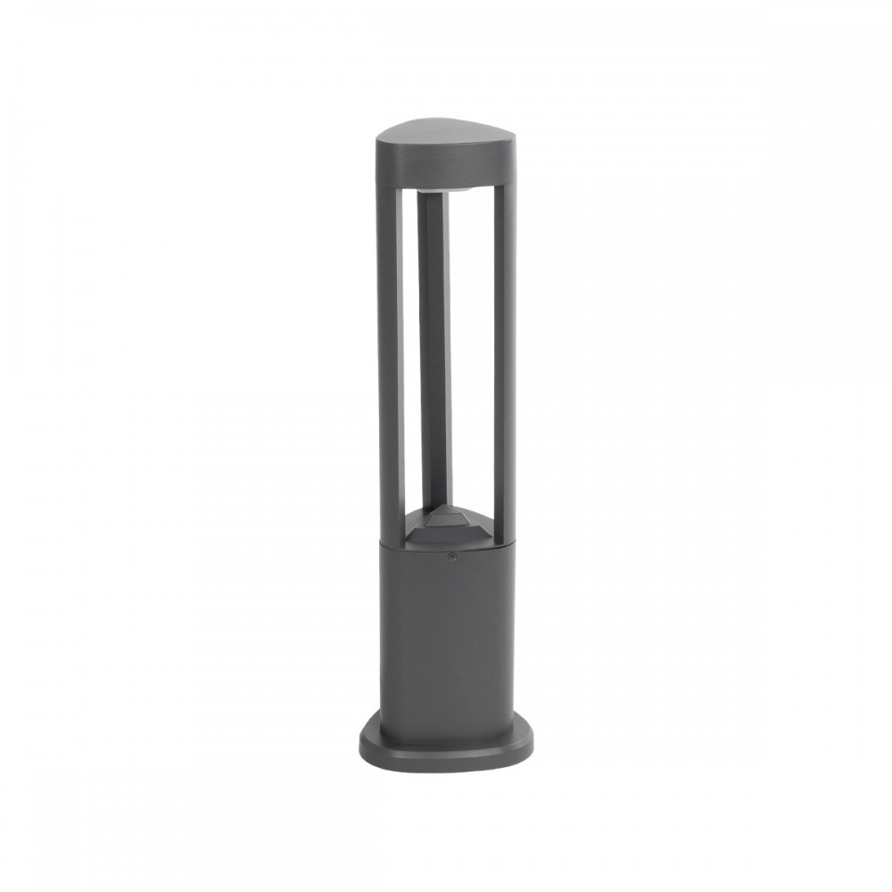 GLOBOSTAR® RODEMA 90545 Φωτιστικό Κολωνάκι Κήπου LED 15W 1500lm 60° AC 220-240V Αδιάβροχο IP65 Θερμό Λευκό 2700K - Γκρι Ανθρακί - Μ16.5 x Π16.5 x Υ60cm - 3 Χρόνια Εγγύηση