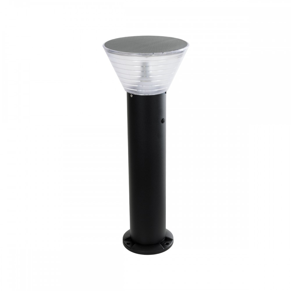 GLOBOSTAR® VEGGIE 90550 Φωτιστικό Κολωνάκι Κήπου με Ντουί 1 x E27 60° AC 220-240V Αδιάβροχο IP65 - Μαύρο - Μ23 x Π23 x Υ60cm