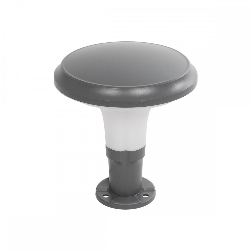 GLOBOSTAR® WHISPER 90553 Φωτιστικό Κολωνάκι Κήπου με Ντουί 1 x E27 AC 220-240V Αδιάβροχο IP65 - Γκρι Ανθρακί - Μ27 x Π27 x Υ29cm