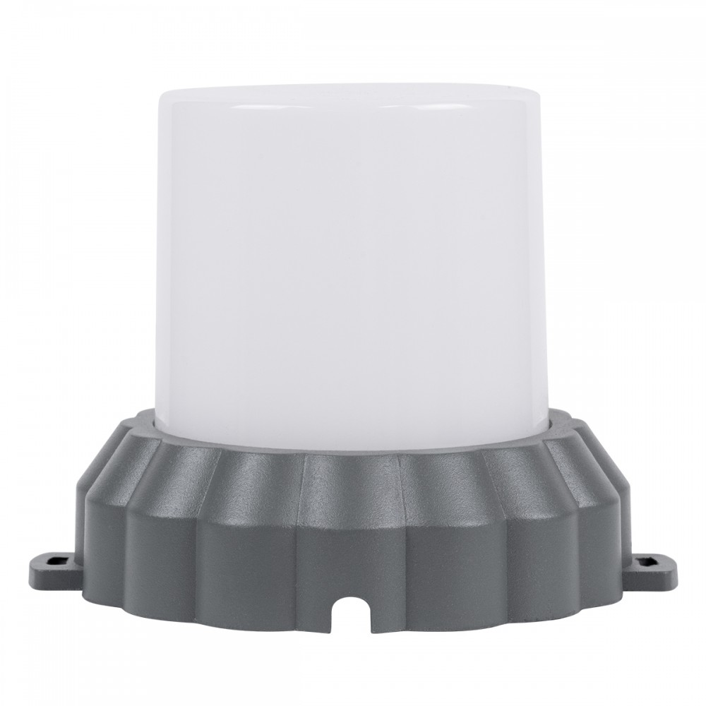GloboStar® WALLLIGHT-MONA 90629 Φωτιστικό Τοίχου - Απλίκα Point Light LED 12W 1320lm 360° DC 24V Αδιάβροχο IP65 Φ13 x Υ12.5cm Θερμό Λευκό 3000K - Γκρι Ανθρακί - 3 Years Warranty