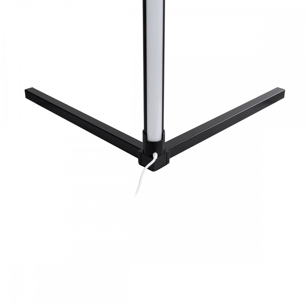 GloboStar® DIGICOLUMN 90763 Μοντέρνο Επιδαπέδιο Φωτιστικό Γραφείου Digital Pixel Symphony Bar LED 16W 1280lm 180° DC 5V με USB 2.0 IP20 - Εναλλαγή Φωτισμού μέσω Τηλεχειριστηρίου - Πολύχρωμα RGB - Dimmable - Μαύρο - Φ3 x Υ165cm - 2 Χρόνια Εγγύηση