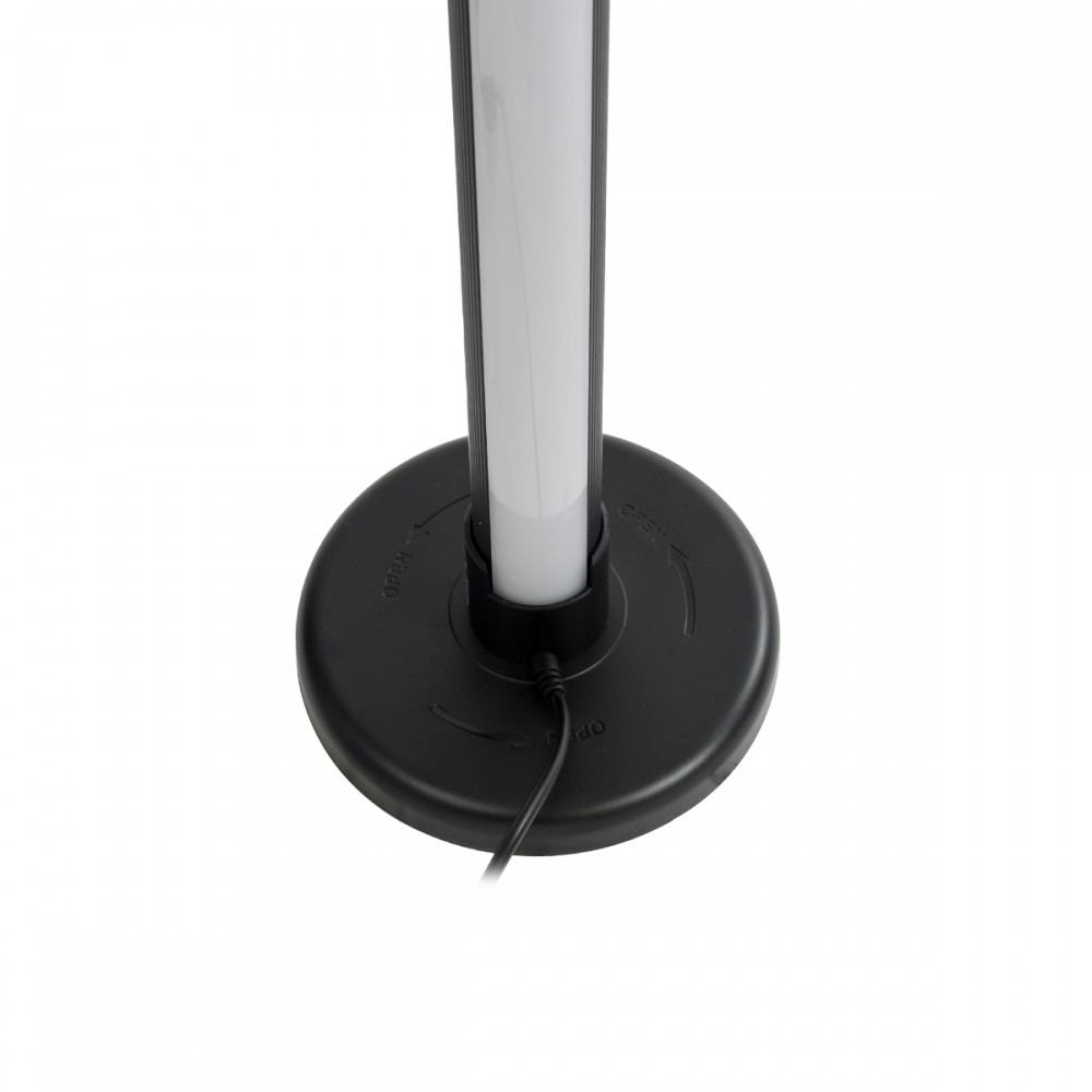 GloboStar® DIGICOLUMN 90764 Μοντέρνο Επιδαπέδιο Φωτιστικό Γραφείου Digital Pixel Symphony Bar LED 16W 1280lm 180° DC 5V με USB 2.0 IP20 - Εναλλαγή Φωτισμού μέσω Τηλεχειριστηρίου - Πολύχρωμα RGB - Dimmable - Μαύρο - Φ3 x Υ165cm - 2 Χρόνια Εγγύηση