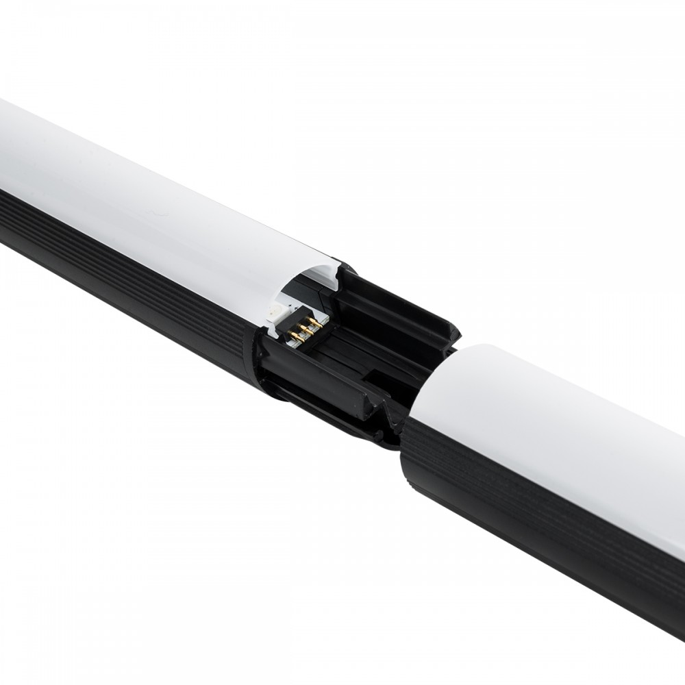 GloboStar® DIGICOLUMN 90764 Μοντέρνο Επιδαπέδιο Φωτιστικό Γραφείου Digital Pixel Symphony Bar LED 16W 1280lm 180° DC 5V με USB 2.0 IP20 - Εναλλαγή Φωτισμού μέσω Τηλεχειριστηρίου - Πολύχρωμα RGB - Dimmable - Μαύρο - Φ3 x Υ165cm - 2 Χρόνια Εγγύηση