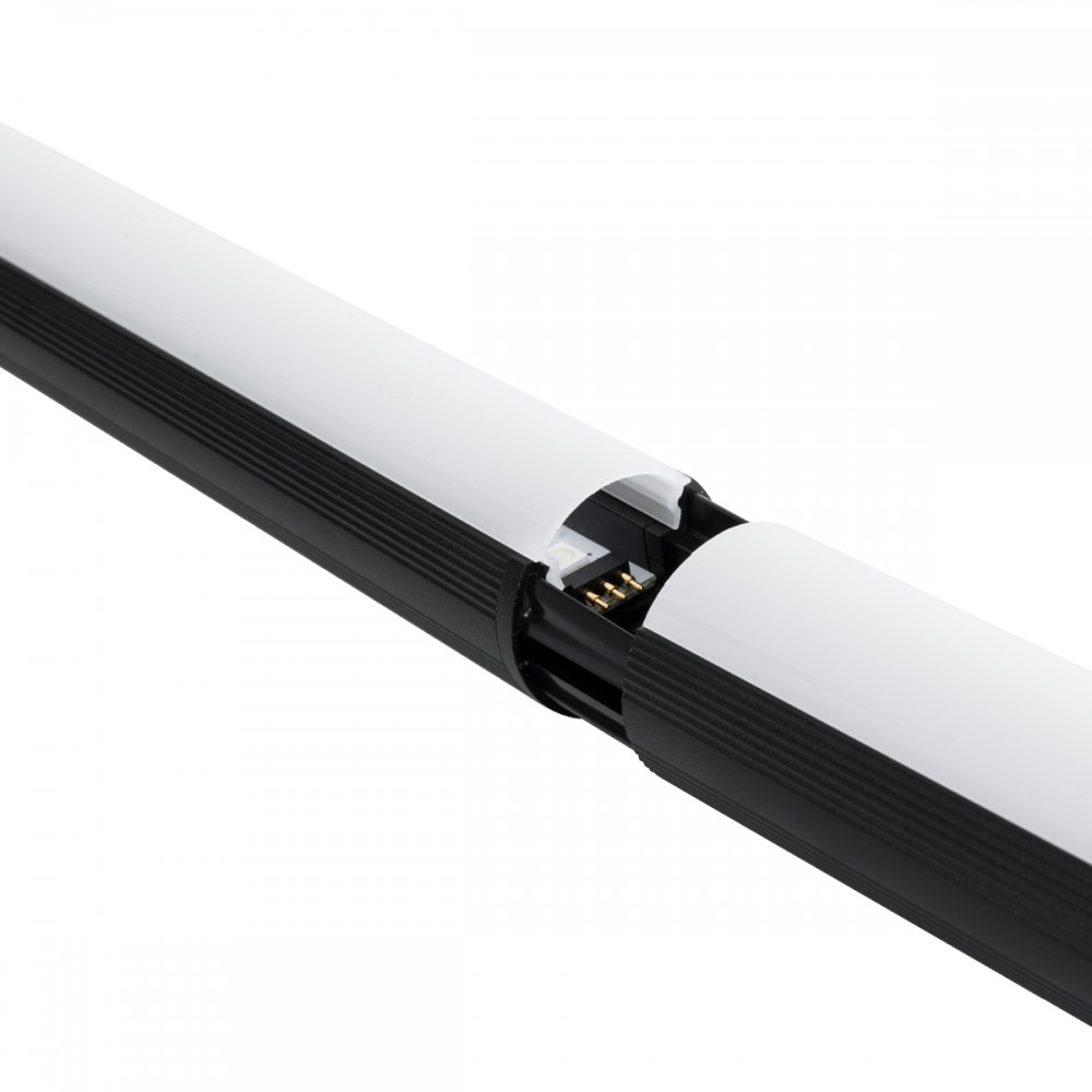 GloboStar® DIGICOLUMN 90764 Μοντέρνο Επιδαπέδιο Φωτιστικό Γραφείου Digital Pixel Symphony Bar LED 16W 1280lm 180° DC 5V με USB 2.0 IP20 - Εναλλαγή Φωτισμού μέσω Τηλεχειριστηρίου - Πολύχρωμα RGB - Dimmable - Μαύρο - Φ3 x Υ165cm - 2 Χρόνια Εγγύηση