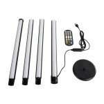GloboStar® DIGICOLUMN 90764 Μοντέρνο Επιδαπέδιο Φωτιστικό Γραφείου Digital Pixel Symphony Bar LED 16W 1280lm 180° DC 5V με USB 2.0 IP20 - Εναλλαγή Φωτισμού μέσω Τηλεχειριστηρίου - Πολύχρωμα RGB - Dimmable - Μαύρο - Φ3 x Υ165cm - 2 Χρόνια Εγγύηση