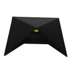 GloboStar® 96506 LED Φωτιστικό Τοίχου Απλίκα STEALTH Αρχιτεκτονικού Φωτισμού Μαύρο Αδιάβροχο IP65 10 Watt CREE 1200lm 60° 230V Ψυχρό Λευκό Μ17 x Π7.5 x Υ17cm