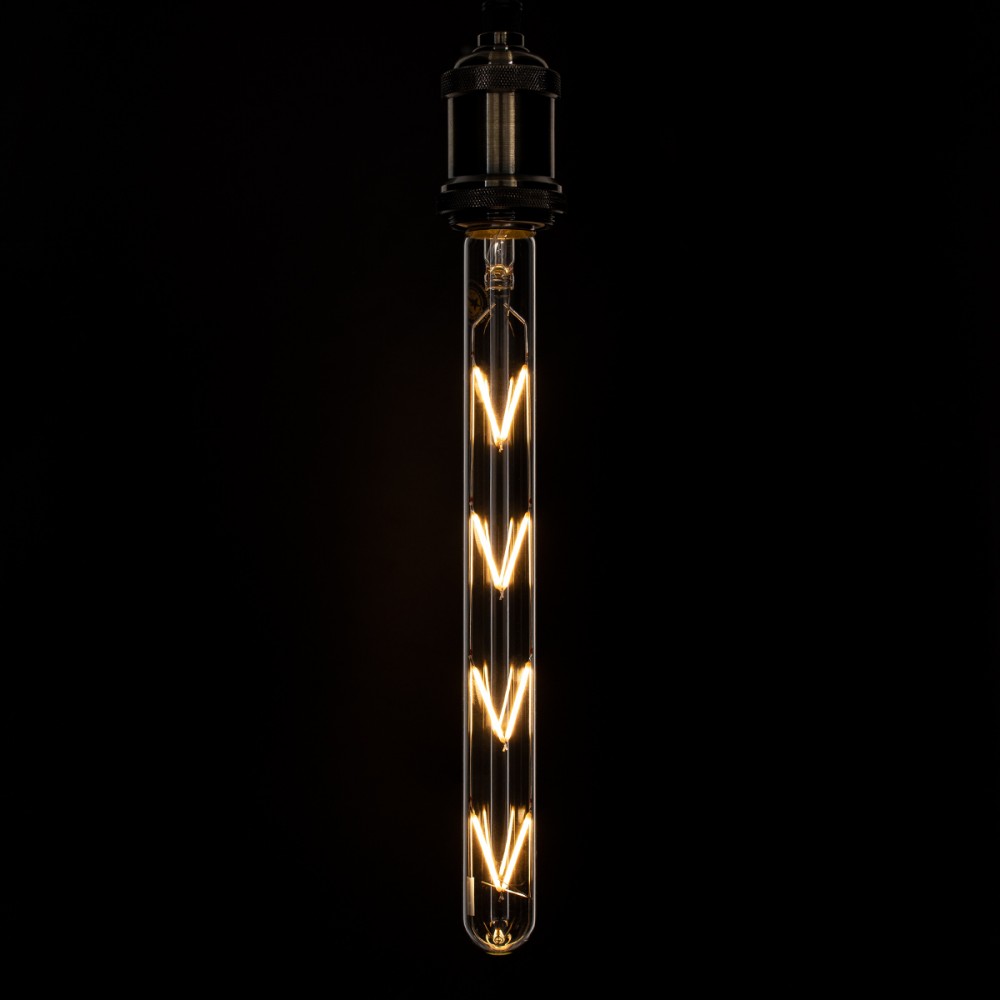 GloboStar® 99020 Λάμπα LED Long Filament E27 T30 Σωλήνας 8W 800lm 360° AC 220-240V IP20 Φ3 x Υ30cm Θερμό Λευκό 2700K με Διάφανο Γυαλί - Dimmable - 3 Years Warranty