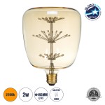 GloboStar® 99209 Λάμπα LED MTX Diode HP E27 G145 BARREL Γλόμπος 1.6W 140lm 360° AC 220-240V IP20 Φ14.5 x Υ19cm Ultra Θερμό Λευκό 2200K με Μελί Γυαλί - 3 Χρόνια Εγγύηση