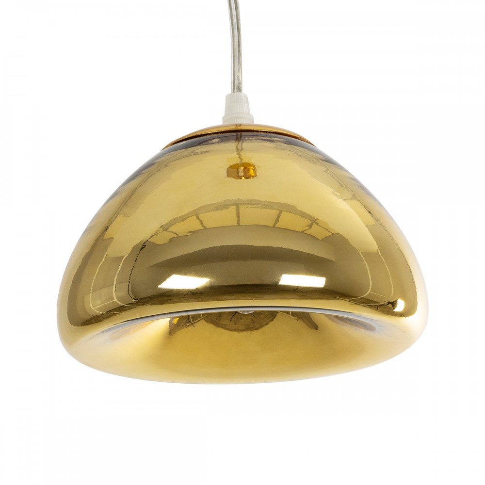 GLOBOSTAR® CRISTIN 999-0037 Μοντέρνο Κρεμαστό Φωτιστικό Οροφής με Ντουί 1 x G4 AC 220-240V IP20 - Χρυσό - Μ18 x Π18 x Υ13cm