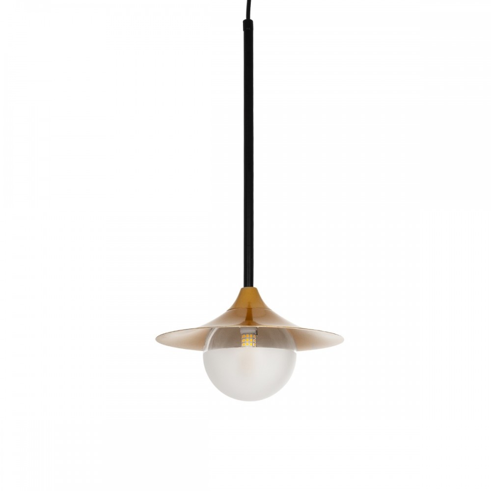GLOBOSTAR® JOLIET 999-0042 Μοντέρνο Κρεμαστό Φωτιστικό Οροφής με Ντουί 1 x G9 AC 220-240V IP20 - Μαύρο & Χρυσό - Μ20 x Π20 x Y43cm