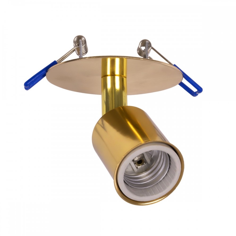 GLOBOSTAR® SARA 999-0060 Χωνευτό Φωτιστικό Οροφής με Ντουί 1 x E27 AC 220-240V IP20 - Χρυσό - Μ8.5 x Π8.5 x Υ11cm