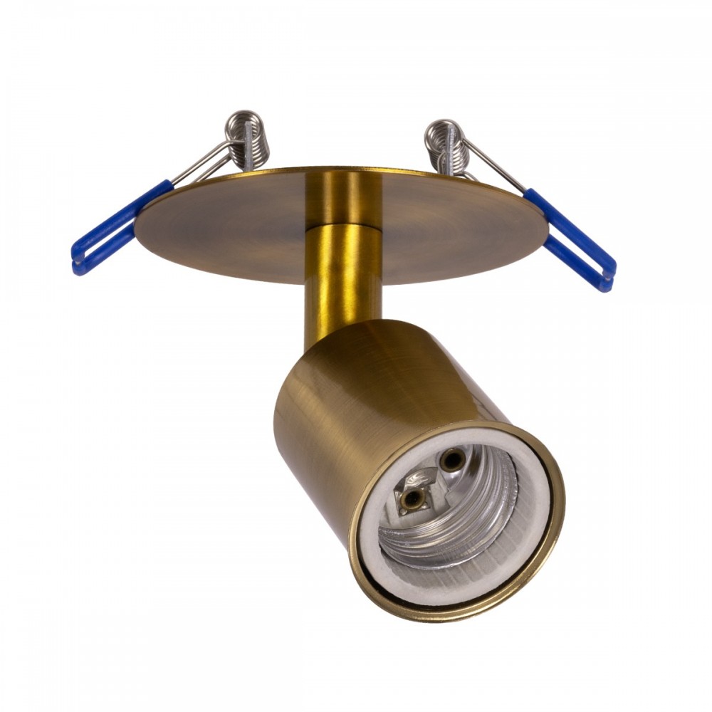 GLOBOSTAR® SARA 999-0061 Χωνευτό Φωτιστικό Οροφής με Ντουί 1 x E27 AC 220-240V IP20 - Χρυσό - Μ8.5 x Π8.5 x Υ11cm