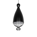 GLOBOSTAR® CARNEL 999-0110 Vintage Κρεμαστό Φωτιστικό Οροφής με Ντουί 1 x E27 AC 220-240V IP20 - Μαύρο - Μ26 x Π26 x Υ70cm