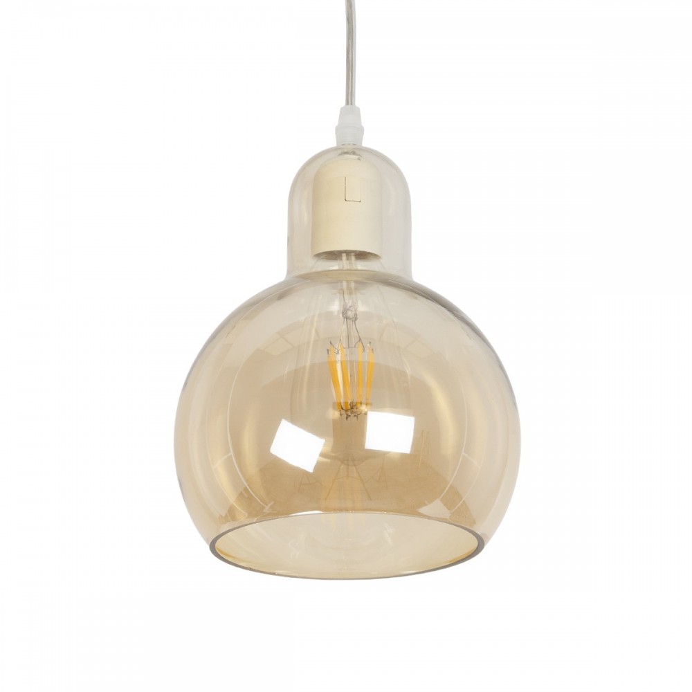 GLOBOSTAR® LUCREZIA 999-0143 Μοντέρνο Κρεμαστό Φωτιστικό Οροφής με Ντουί 1 x E27 AC 220-240V IP20 - Μελί - Μ18 x Π18 x Υ24cm