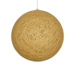 GLOBOSTAR® OCEANA 999-0155 Boho Κρεμαστό Φωτιστικό Οροφής με Ντουί 1 x E27 AC 220-240V IP20 - Μπεζ & Χρυσό - Μ60 x Π60 x Υ60cm