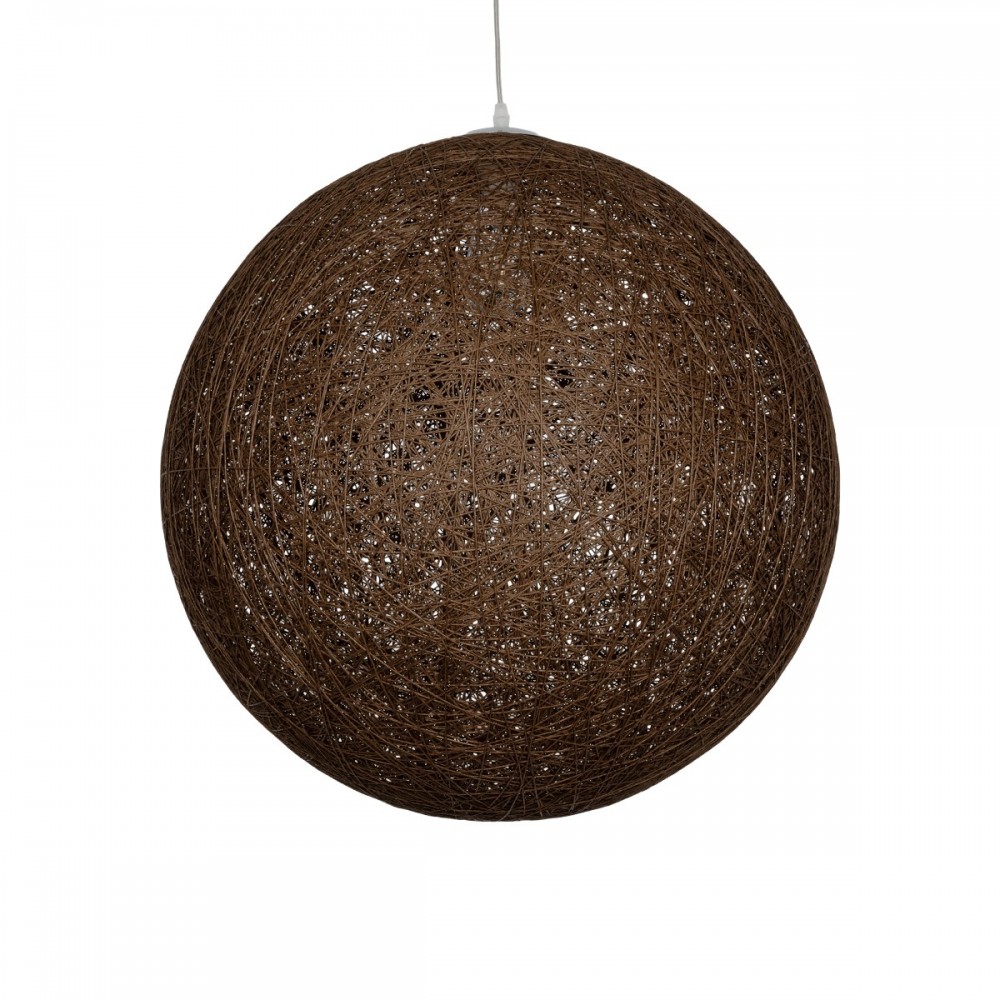 GLOBOSTAR® OCEANA 999-0156 Boho Κρεμαστό Φωτιστικό Οροφής με Ντουί 1 x E27 AC 220-240V IP20 - Καφέ - Μ60 x Π60 x Υ60cm