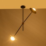 GLOBOSTAR® NOAH 999-0184 Μοντέρνο Κρεμαστό Φωτιστικό Οροφής με Ντουί 1 x E27 AC 220-240V IP20 - Γκρι & Μπεζ - Μ16 x Π16 x Υ30cm