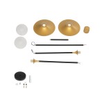 GLOBOSTAR® NOAH 999-0184 Μοντέρνο Κρεμαστό Φωτιστικό Οροφής με Ντουί 1 x E27 AC 220-240V IP20 - Γκρι & Μπεζ - Μ16 x Π16 x Υ30cm