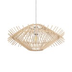 GLOBOSTAR® SASSO 999-0201 Boho Κρεμαστό Φωτιστικό Οροφής με Ντουί 1 x E27 AC 220-240V IP20 - Μπεζ - Μ50 x Π50 x Y23cm