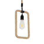 GLOBOSTAR® MALVERN 999-0234 Vintage Κρεμαστό Φωτιστικό Οροφής με Ντουί 1 x E27 AC 220-240V IP20 - Μαύρο & Μπεζ - Μ18.5 x Π4 x Υ41.5cm