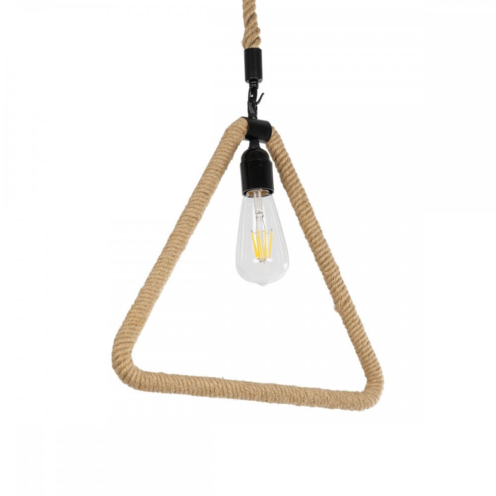 GLOBOSTAR® MALVERN 999-0235 Vintage Κρεμαστό Φωτιστικό Οροφής με Ντουί 1 x E27 AC 220-240V IP20 - Μαύρο & Μπεζ - Μ38 x Π4 x Υ42.5cm