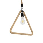 GLOBOSTAR® MALVERN 999-0235 Vintage Κρεμαστό Φωτιστικό Οροφής με Ντουί 1 x E27 AC 220-240V IP20 - Μαύρο & Μπεζ - Μ38 x Π4 x Υ42.5cm