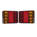 GLOBOSTAR® TAILIGHT 999-0255 Πίσω Φανάρι Οχημάτων LED 9W 360lm 140° DC 12V Αδιάβροχο IP66 Πορτοκαλί & Κόκκινο & Ψυχρό Λευκό 6000K - Μ12 x Π9.5 x Υ2cm - Πακέτο 2 Τεμαχίων - 1 Χρόνο Εγγύηση