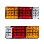 GLOBOSTAR® TAILIGHT 999-0259 Πίσω Φανάρι Οχημάτων LED 9W 360lm 180° DC 24V Αδιάβροχο IP66 Πορτοκαλί & Κόκκινο & Ψυχρό Λευκό 6000K - Μ42 x Π4.3 x Υ15.4cm - Πακέτο 2 Τεμαχίων - 1 Χρόνο Εγγύηση