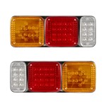 GLOBOSTAR® ARROWLIGHT 999-0262 Πίσω Φανάρι Οχημάτων Βέλος LED 9W 360lm 180° DC 24V Αδιάβροχο IP66 Πορτοκαλί & Κόκκινο & Ψυχρό Λευκό 6000K - Μ40 x Π3.5 x Υ15cm - Πακέτο 2 Τεμαχίων - 1 Χρόνο Εγγύηση