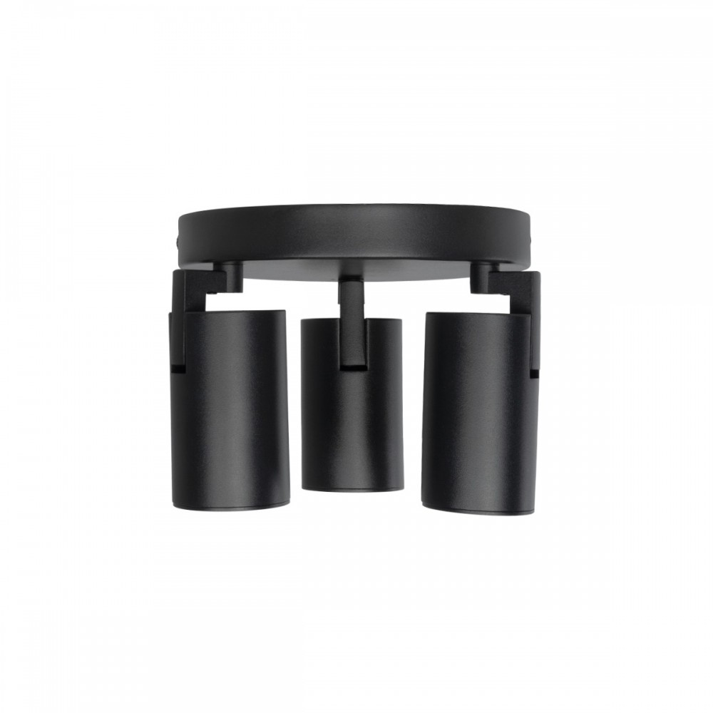 kelvo® SPOTA KLV-101-0144 Μοντέρνο Κινούμενο Φωτιστικό Σποτ Οροφής με Ντουί 3 x GU10 90° AC 220-240V IP20 - Μαύρο Ματ - Μ19 x Π19 x Υ14cm