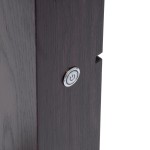 GloboStar® MAKEUP MIRROR-160x80-2 Μοντέρνος Καθρέπτης Μακιγιάζ με Πλαίσιο Φυσικού Ξύλου με Διακόπτη On/Off 20 x E27 AC220-240V - Μ80 x Π7 x Υ160cm - Καφέ Wenge