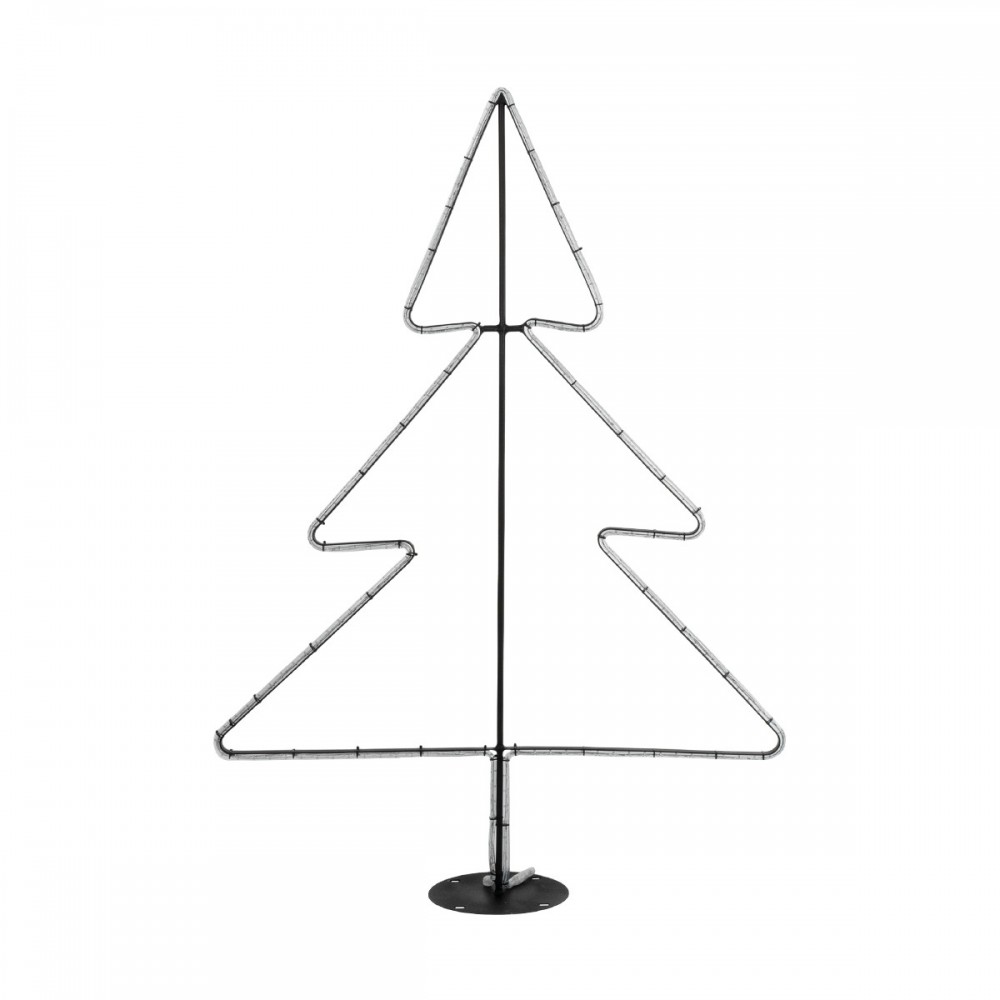 GLOBOSTAR® XMAS-TREE-SMALL Χριστουγεννιάτικο Διακοσμητικό Φωτιστικό LED 19,5W 780lm 360° AC 220-240V Αδιάβροχο IP65 Θερμό Λευκό 2700K - Μαύρο & Διάφανο - M102 x Π25 x Υ142cm - 2 Χρόνια Εγγύηση