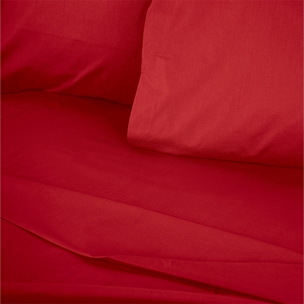 Σεντόνι Tonne Cotton Box Μονό (180x240) χρώμα κόκκινο