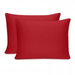 Μαξιλαροθήκες ύπνου Tonne Cotton Box Σετ 2 τμχ χρώμα κόκκινο 50x80εκ.
