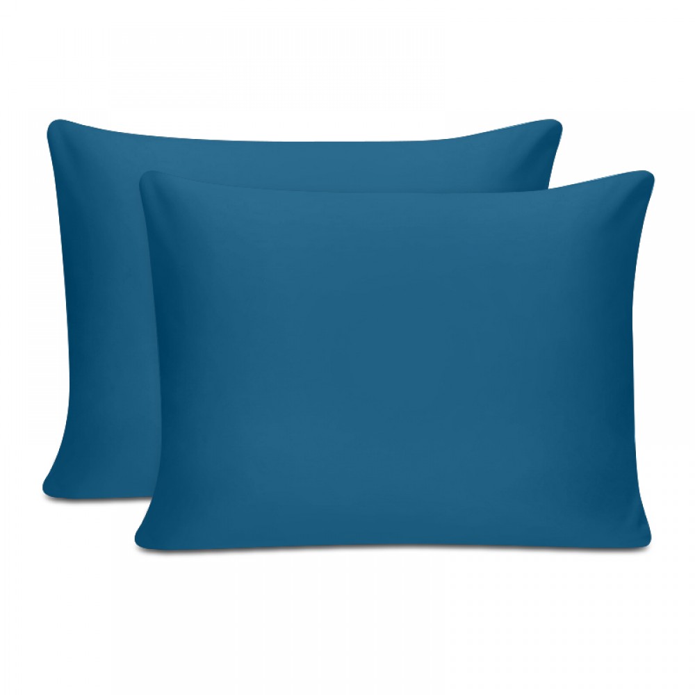 Μαξιλαροθήκες ύπνου Tonne Cotton Box Σετ 2 τμχ χρώμα πετρόλ 50x80εκ.