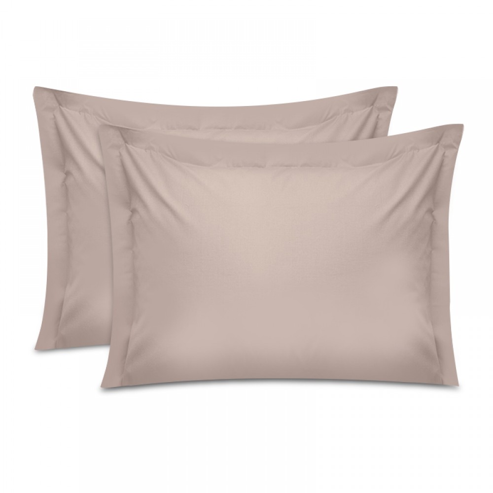 Μαξιλαροθήκες ύπνου Tonne Cotton Box Σετ 2 τμχ χρώμα μπεζ 50x80+5εκ.