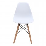 Καρέκλα τραπεζαρίας Nova Megapap PP λευκό - ξύλινο φυσικό πόδι 46x51x80εκ.