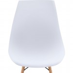 Καρέκλα τραπεζαρίας Nova Megapap PP λευκό - ξύλινο φυσικό πόδι 46x51x80εκ.