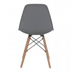 Καρέκλα τραπεζαρίας Nova Megapap PP γκρι - ξύλινο φυσικό πόδι 46x51x80εκ.
