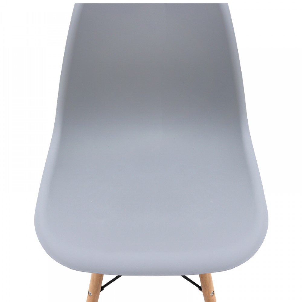 Καρέκλα τραπεζαρίας Nova Megapap PP γκρι - ξύλινο φυσικό πόδι 46x51x80εκ.