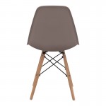 Καρέκλα τραπεζαρίας Nova Megapap PP cappuccino - ξύλινο φυσικό πόδι 46x51x80εκ.