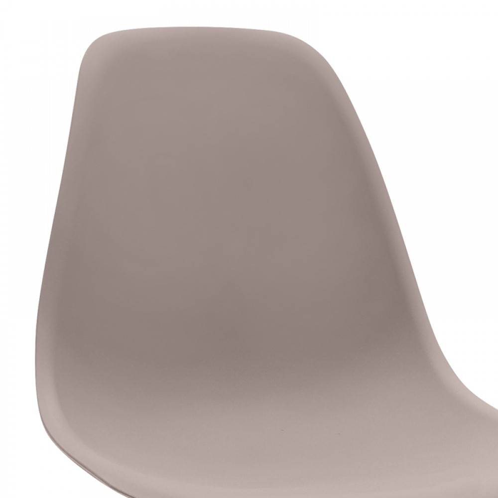 Καρέκλα τραπεζαρίας Nova Megapap PP cappuccino - ξύλινο φυσικό πόδι 46x51x80εκ.