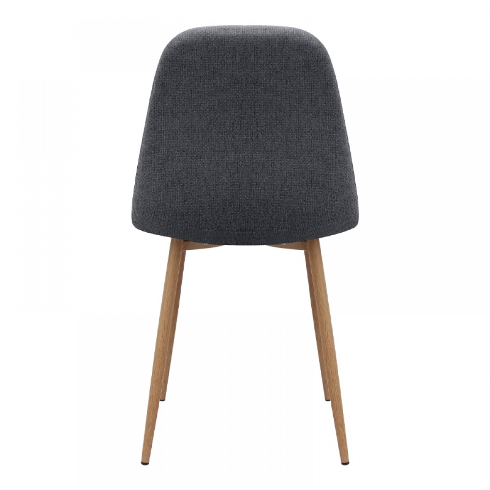 Καρέκλα τραπεζαρίας Iris Megapap γκρι ύφασμα - μεταλλικό φυσικό πόδι 43x50x85εκ.