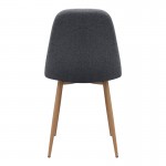 Καρέκλα τραπεζαρίας Iris Megapap γκρι ύφασμα - μεταλλικό φυσικό πόδι 43x50x85εκ.