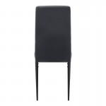 Καρέκλα τραπεζαρίας Rosa Megapap μαύρο PU - μεταλλικό μαύρο πόδι 40x52x96εκ.